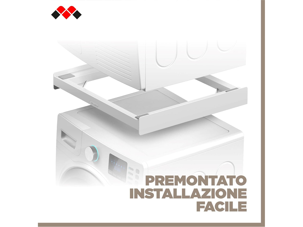 Kit di Sovrapposizione per Lavatrice e Asciugatrice Base Torre Style L60 | Meliconi - immagine 4